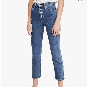 Levi's® Wedgie High Waist Crop Straight Leg Jeans